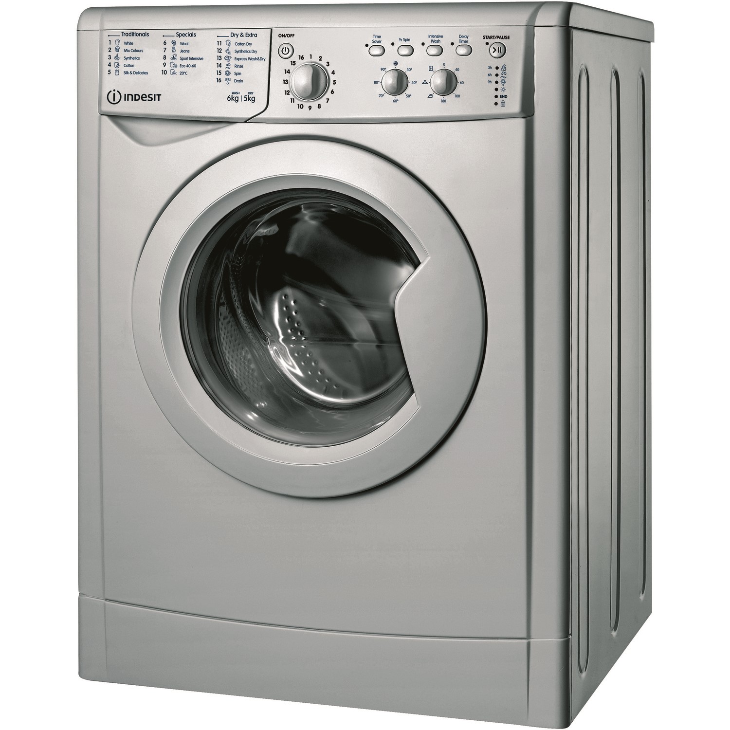 Indesit 6kg Wash 5kg Dry 1200rpm Freestanding Washer Dryer - Silver