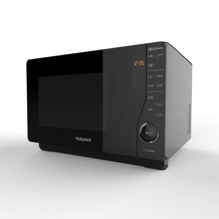 GRADE A2 - Hotpoint MWH2622MB Xtraspace Flatbed 25L Microwave Oven With Grill - Black