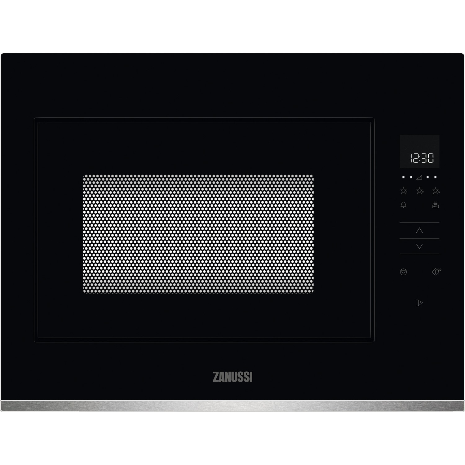Zanussi Series 20 25L 900W Built-in Microwave - Black with Stainless Steel Trim