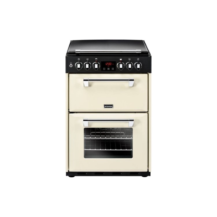 Stoves Richmond 600DF 60cm Dual Fuel Cooker With Lid - Cream