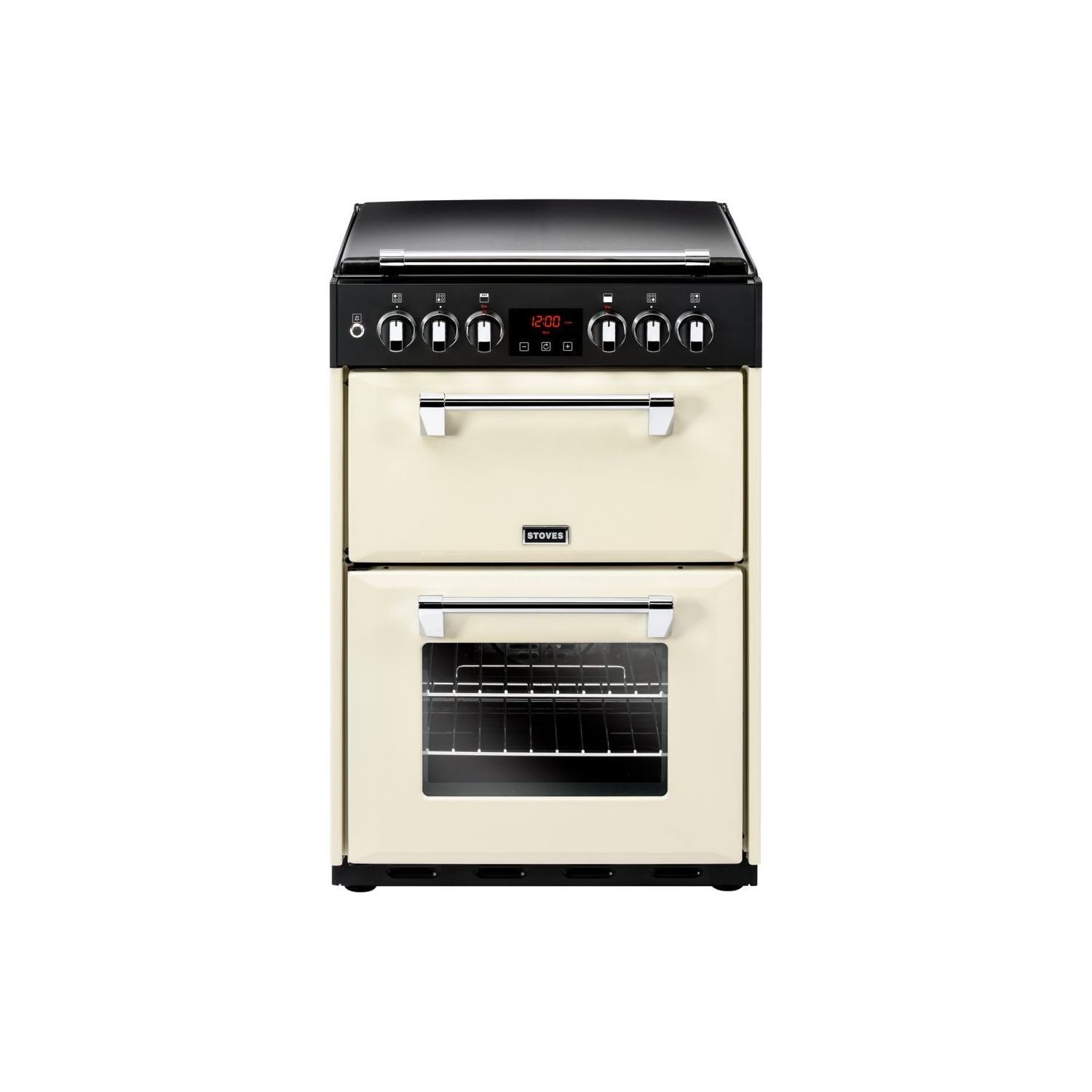Stoves Richmond 600DF 60cm Double Oven Dual Fuel Cooker With Lid - Cream