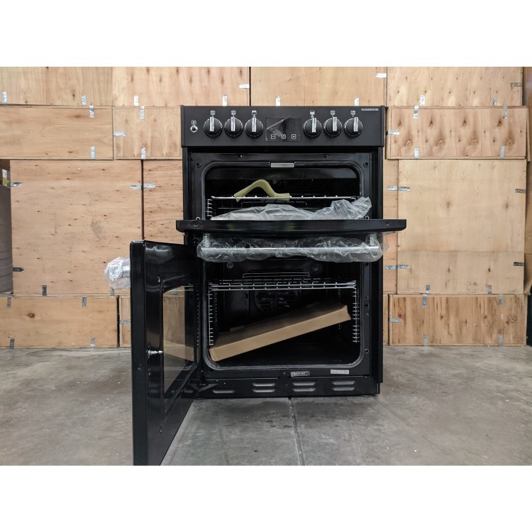 Refurbished Belling Farmhouse 60DF 60cm Double Oven Dual Fuel Mini Range Cooker Black
