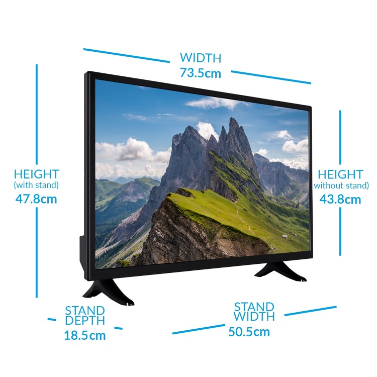 Ex Display - electriQ 39" HD Ready LED Smart TV with Freeview HD and Freeview Play