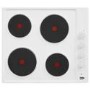 Beko 58cm Four Zone Solid Plate Hob - White