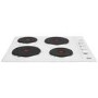 Beko 58cm Four Zone Solid Plate Hob - White