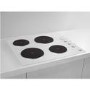 Beko 58cm Four Zone Solid Plate Hob - White
