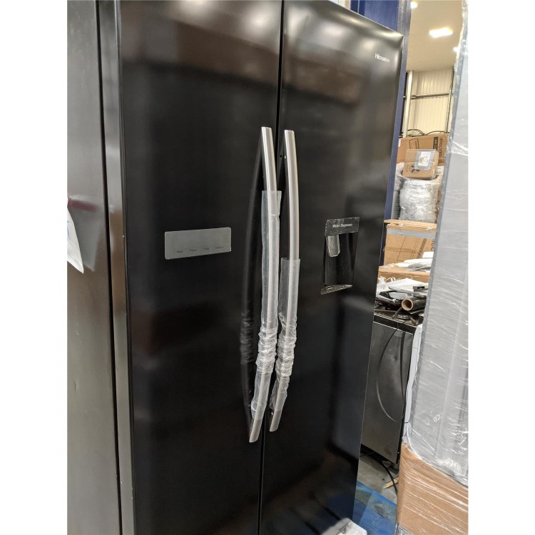 Refurbished Hisense 562 Litre American Fridge Freezer Black