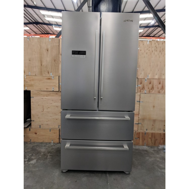 Refurbished Smeg FQ55FXDF Freestanding 508 Litre American Fridge Freezer Stainless Steel
