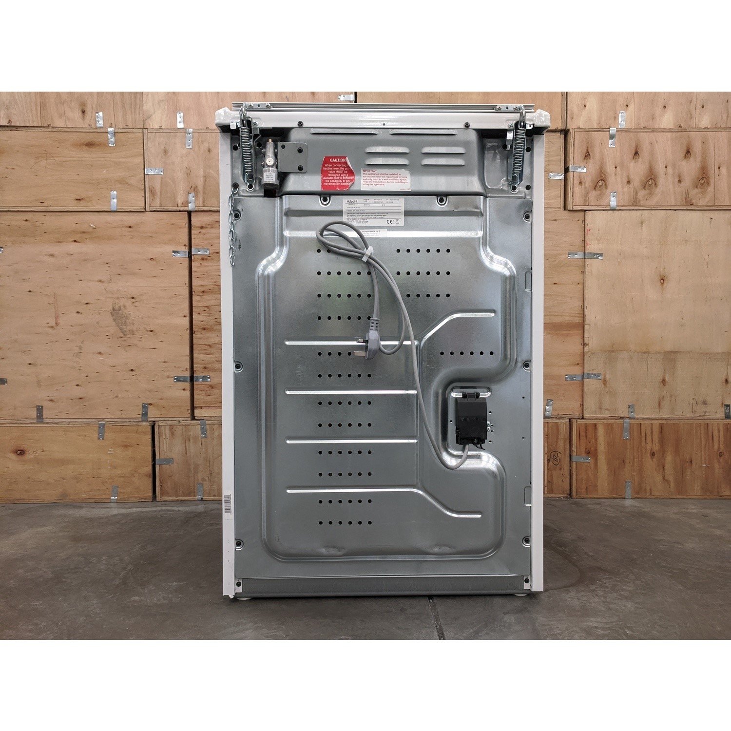 Refurbished Hotpoint Ultima HUG61P 60cm Double Oven Gas Cooker White