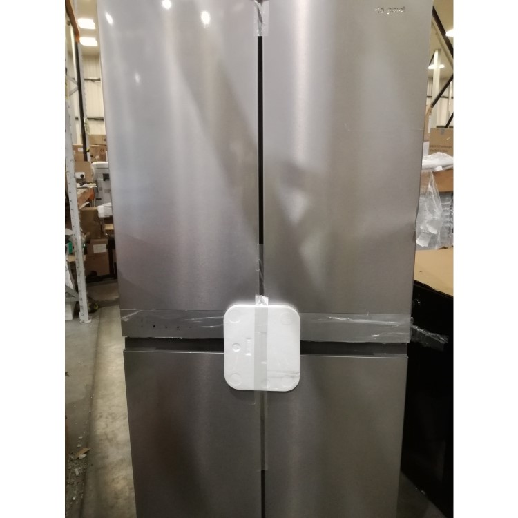 Refurbished Hotpoint HQ9B1L1 Freestanding 591 Litre American Fridge Freezer Stainless Steel