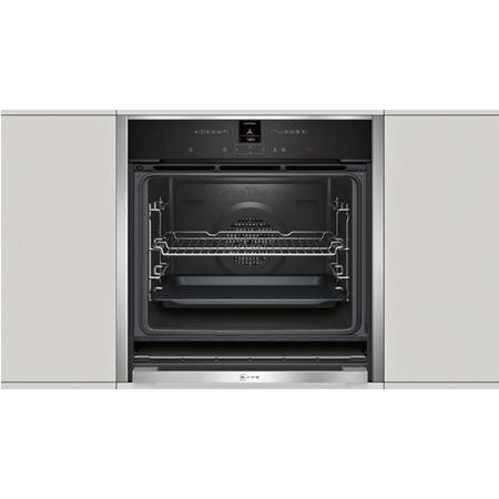 GRADE A2 - Neff B57CR22N0B N70 Slide & Hide Electric Built-in Single Oven Stainless Steel