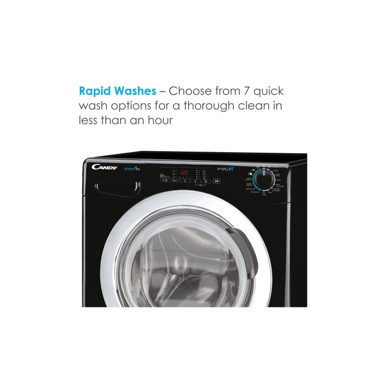 Candy Smart Pro 10kg 1400rpm Washing Machine - Black