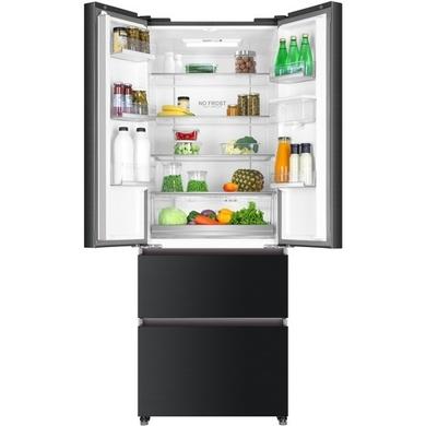 Haier 422 Litre French Style American Fridge Freezer With Myzone - Graphite