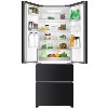 Haier 422 Litre French Style American Fridge Freezer With Myzone - Graphite