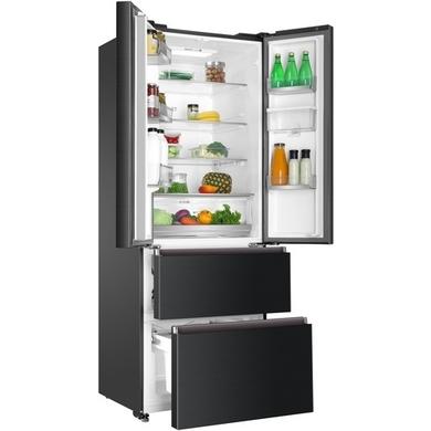 GRADE A3 - Haier HB16WSNAA Freestanding Multi-door Fridge Freezer with Water Dispenser - Graphite