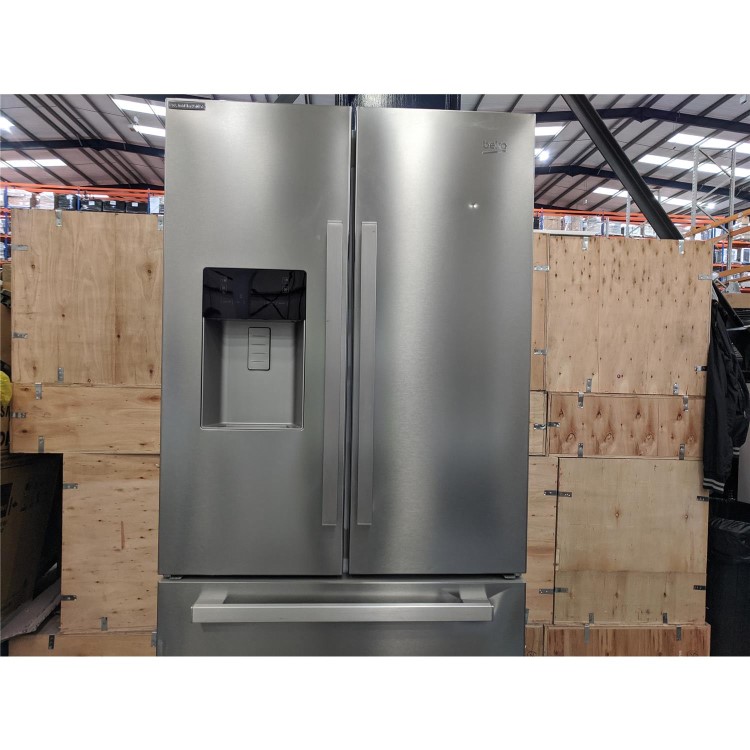 Refurbished Beko GNE60520DX Freestanding 539 Litre 70/30 Fridge Freezer Stainless Steel