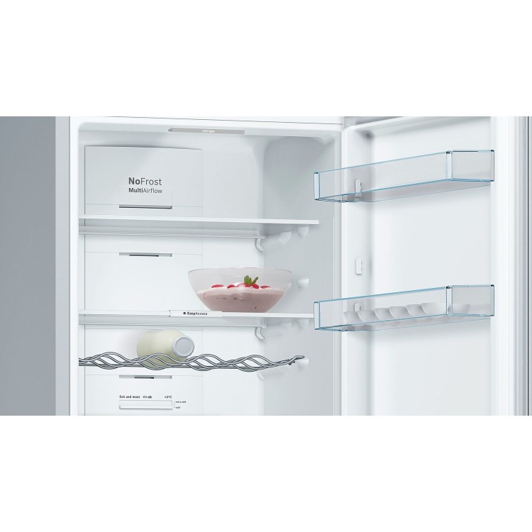 Bosch 324 Litre 60/40 Freestanding Fridge Freezer - Stainless steel look