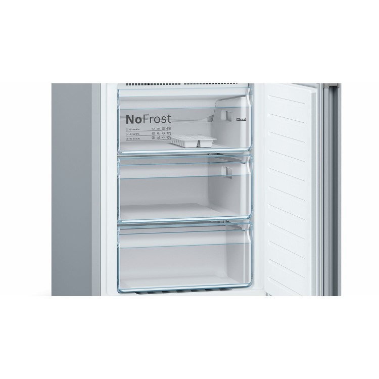 Bosch 324 Litre 60/40 Freestanding Fridge Freezer - Stainless steel look