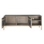 Grey Mango Wood TV Unit with Storage Shelves - TV's up to 55" - Alice