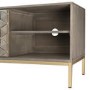 Grey Mango Wood TV Unit with Storage Shelves - TV's up to 55" - Alice