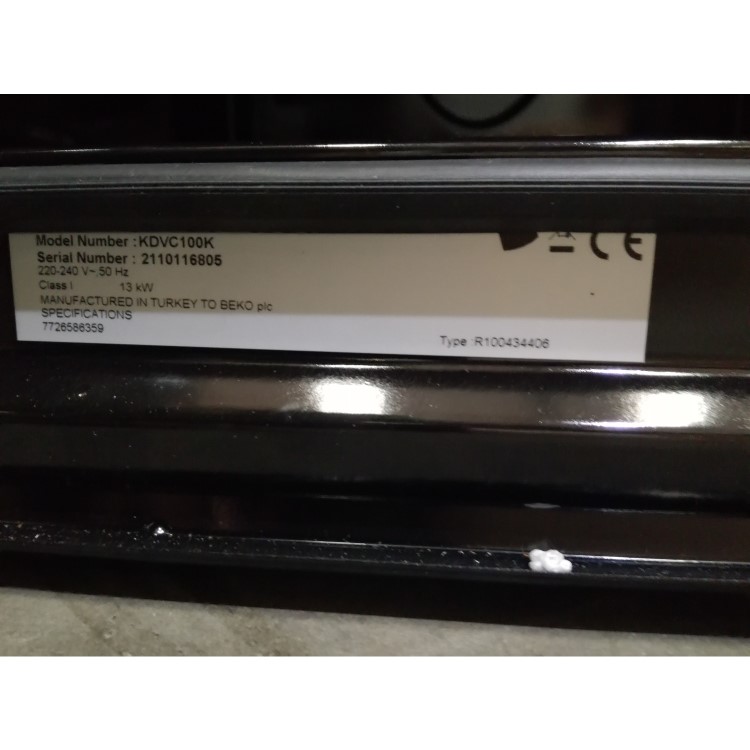 Refurbished Beko KDVC100K 100cm Electric Range Cooker With 5 Zone Ceramic Hob Black