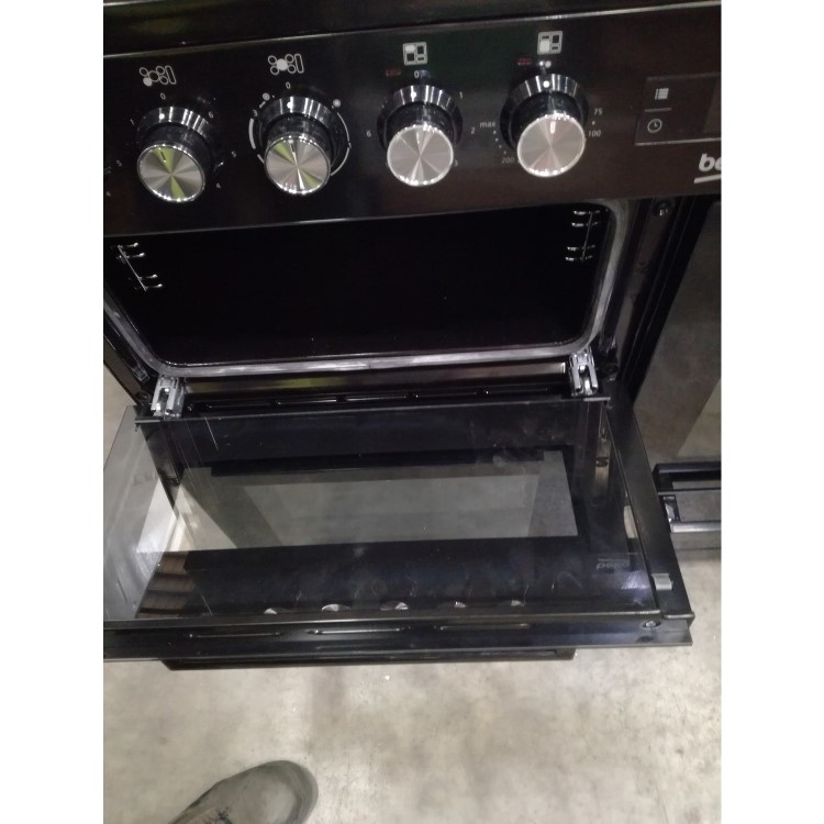 Refurbished Beko KDVC100K 100cm Electric Range Cooker With 5 Zone Ceramic Hob Black