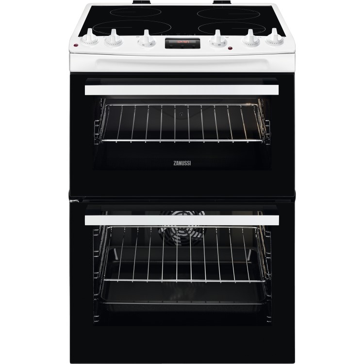 Zanussi 60cm Double Oven Electric Cooker with Induction Hob - White