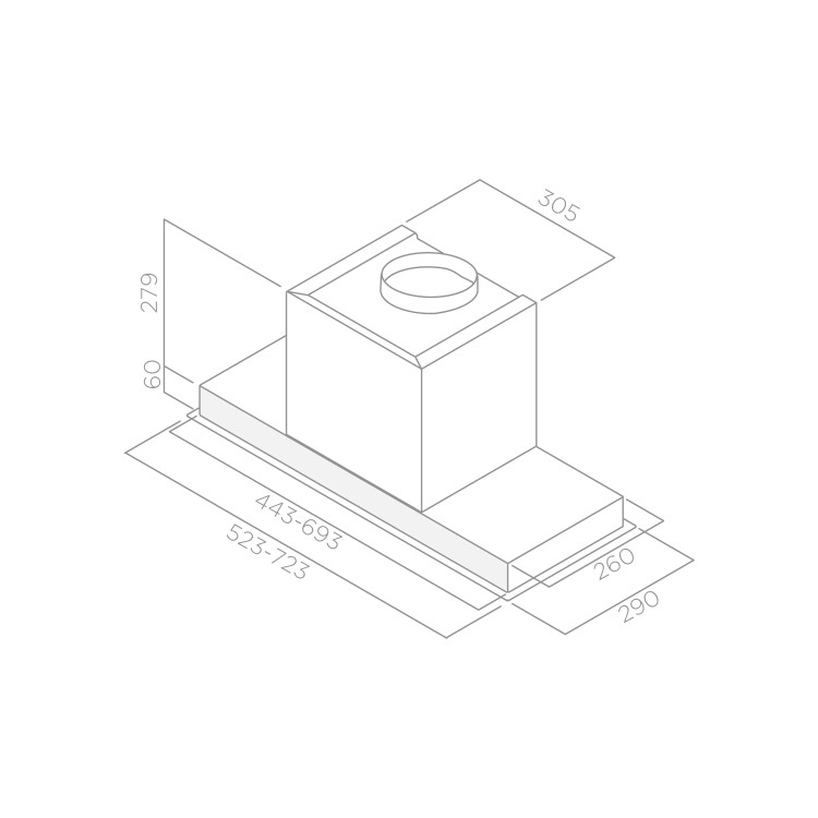 Refurbished Elica Sleek SLEEK2.0-WH-60 52cm Canopy Cooker Hood White
