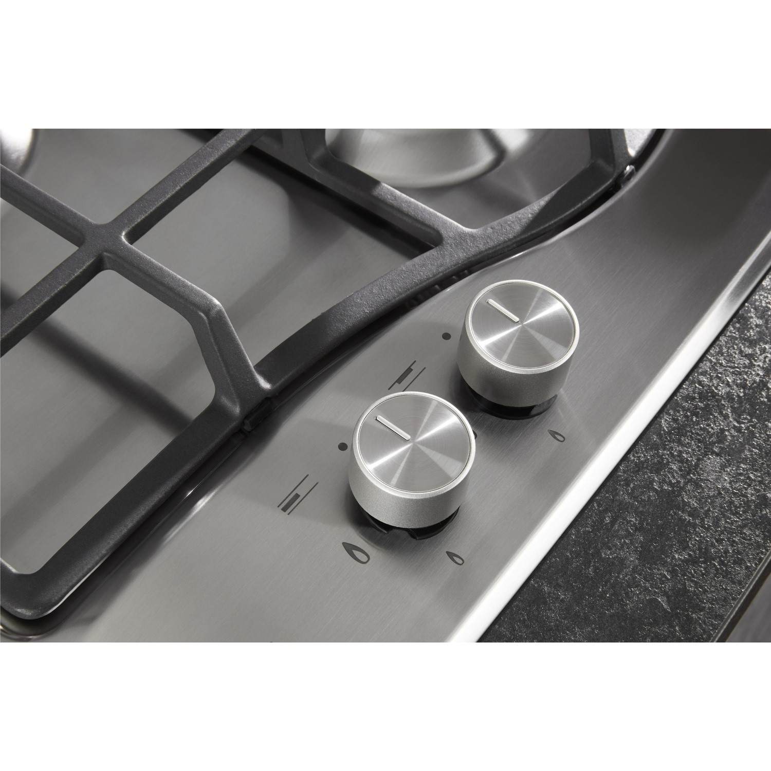 Hotpoint 59cm 4 Burner Gas Hob with Wok Burner Stainless Steel PCN641TIXH Appliances Direct