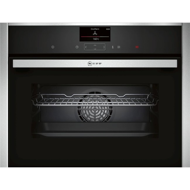 Neff N90 Self Cleaning Compact Single Oven - Black