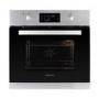 GRADE A2 - electriQ 68L Pyrolytic Self Cleaning Electric Single Oven in Stainless Steel - Supplied with a plug