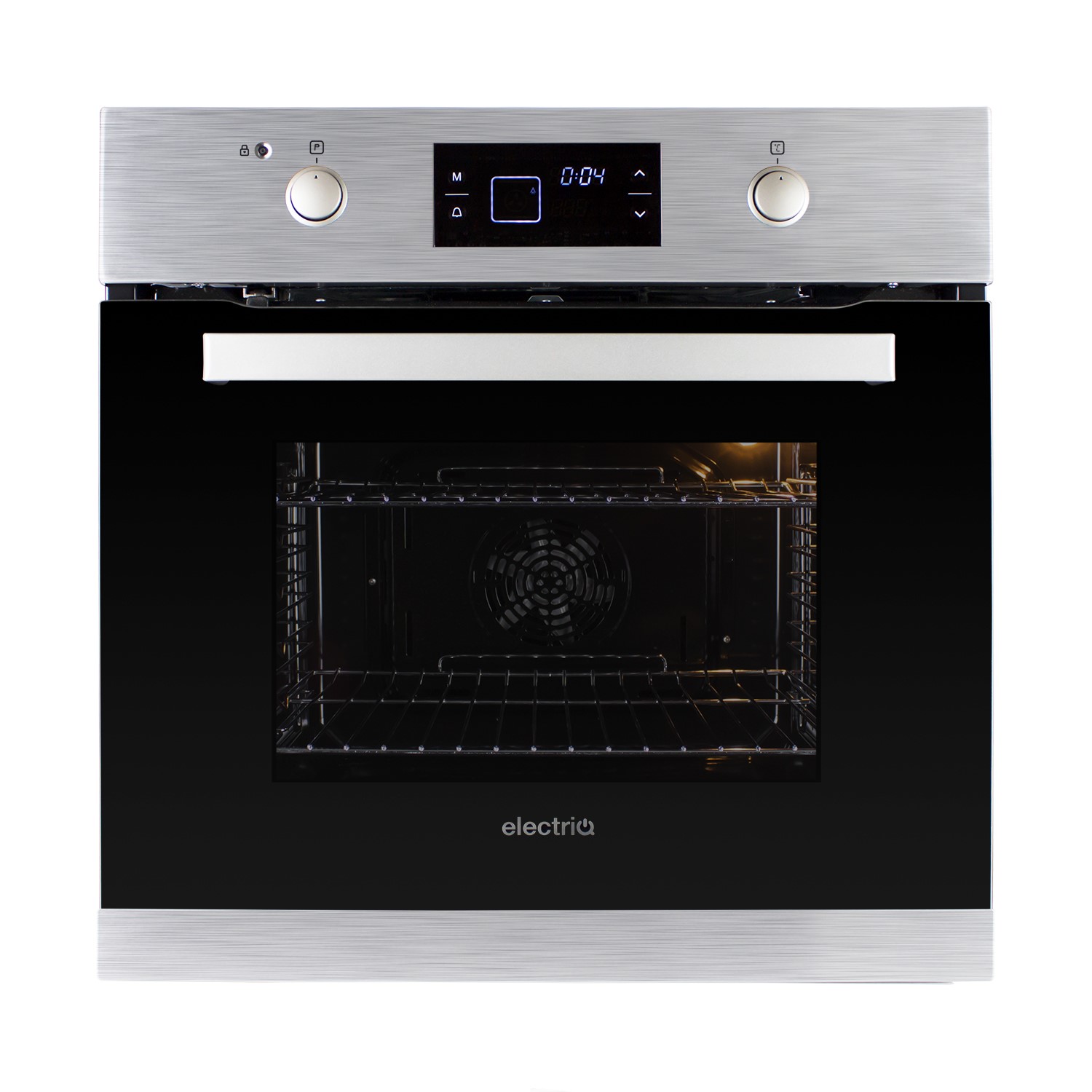 Refurbished electriQ EQBIOPYROVSTEEL 60cm Single Built In Electric Oven Stainless Steel