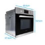 Refurbished electriQ EQBIOPYROVSTEEL 60cm Single Built In Electric Oven Stainless Steel