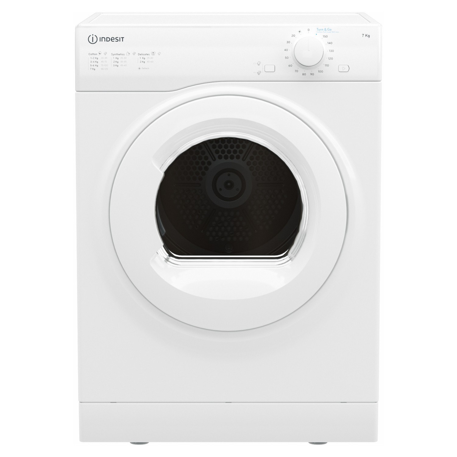 Refurbished Indesit I1D80WUK Freestanding Vented 8KG Tumble Dryer White