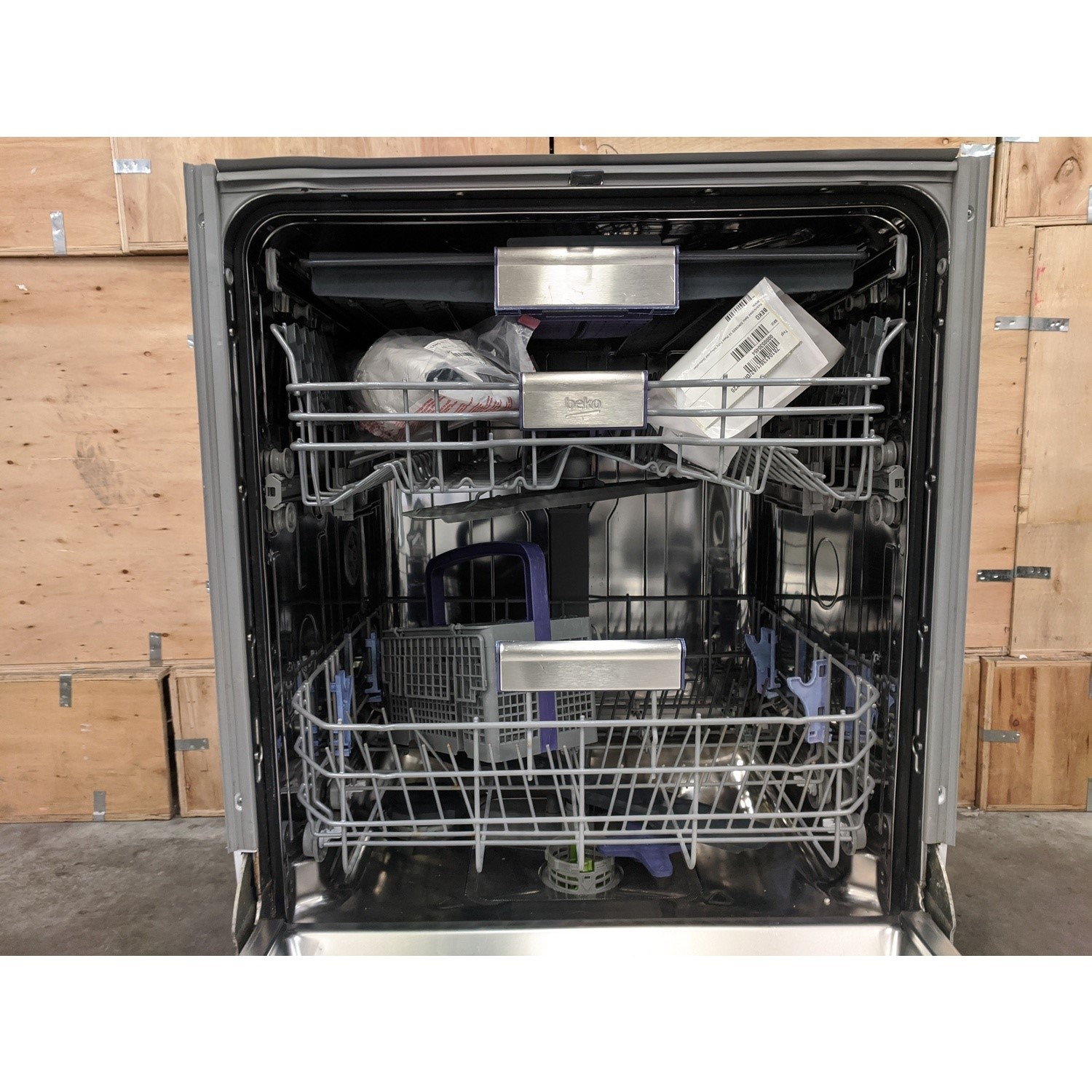 Refurbished Beko DIN29X20 14 Place Fully Integrated Dishwasher White