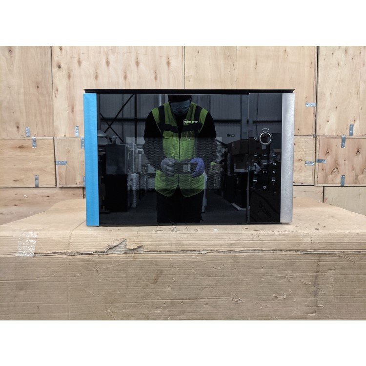 Refurbished Neff N50 HLAGD53N0B Built In 25L with Grill 900W Compact Microwave Stainless Steel