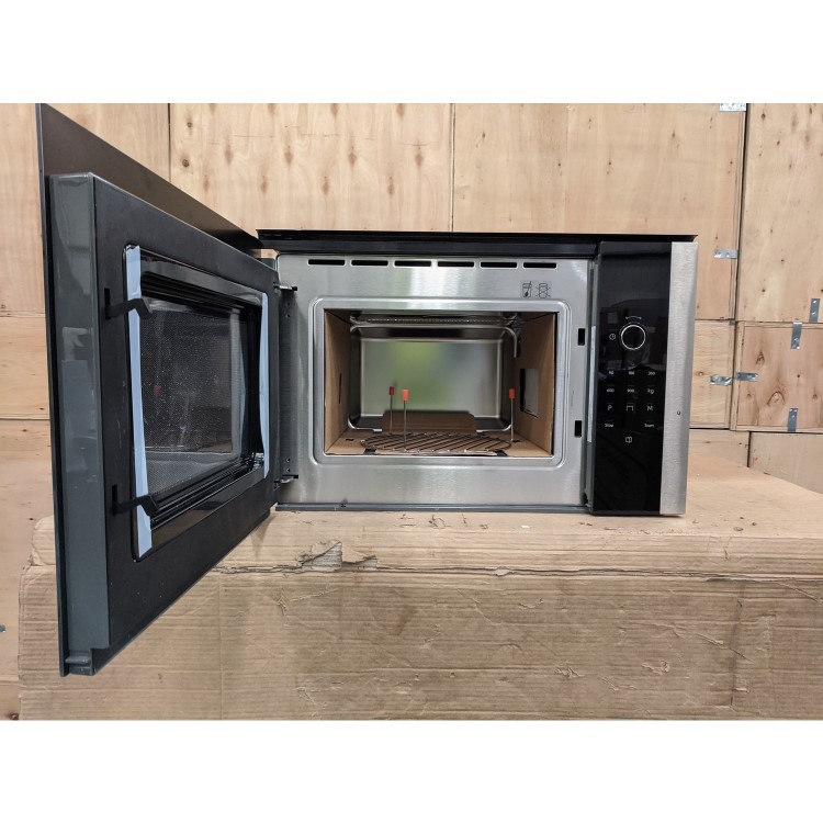 Refurbished Neff N50 HLAGD53N0B Built In 25L with Grill 900W Compact Microwave Stainless Steel
