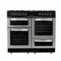 Refurbished electriQ EQRANGE100SS 100cm Dual Fuel Double Oven Range Cooker Stainless Steel