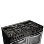 Refurbished electriQ EQRANGE100SS 100cm Dual Fuel Double Oven Range Cooker Stainless Steel