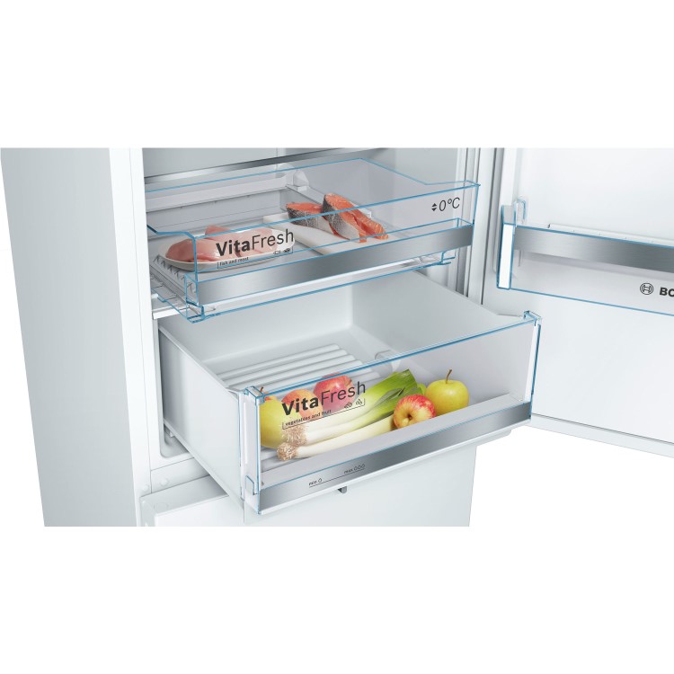 Bosch Serie 4 KGE36VW4A 186x60cm 302L Freestanding Fridge Freezer - White