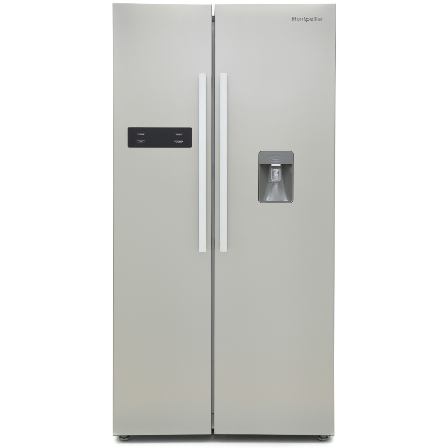 Montpellier 510 Litre American Fridge Freezer- Silver