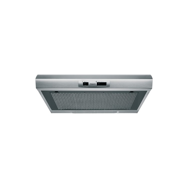 Refurbished Hotpoint PSLMO65FLSX 60cm Visor Cooker Hood Stainless Steel