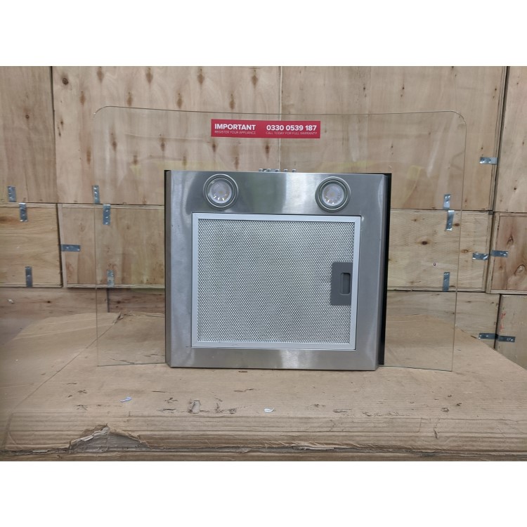 Refurbished CDA ECP72SS 70cm Curved Glass Chimney Cooker Hood Stainless Steel