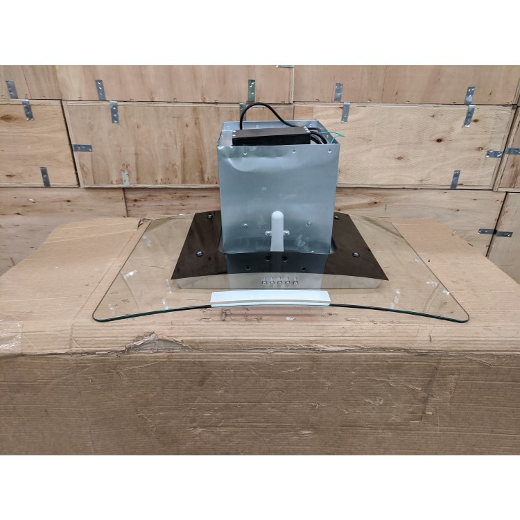 Refurbished CDA ECP72SS 70cm Curved Glass Chimney Cooker Hood Stainless Steel