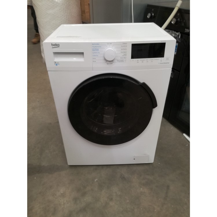Refurbished Beko WDK742421W Freestanding 7/4KG 1200 Spin Washer Dryer White