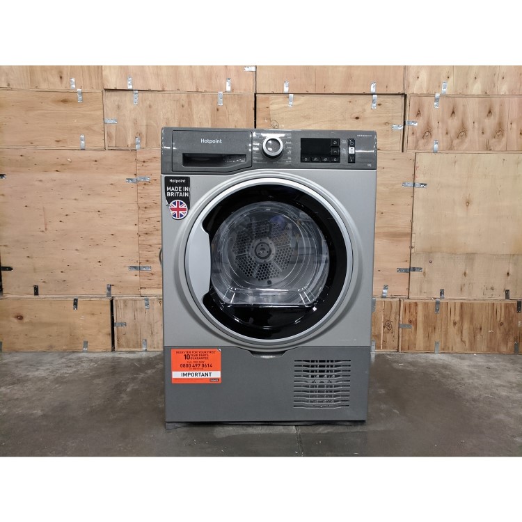 Refurbished Hotpoint H3D81GSUK Freestanding Condenser 8KG Tumble Dryer Graphite