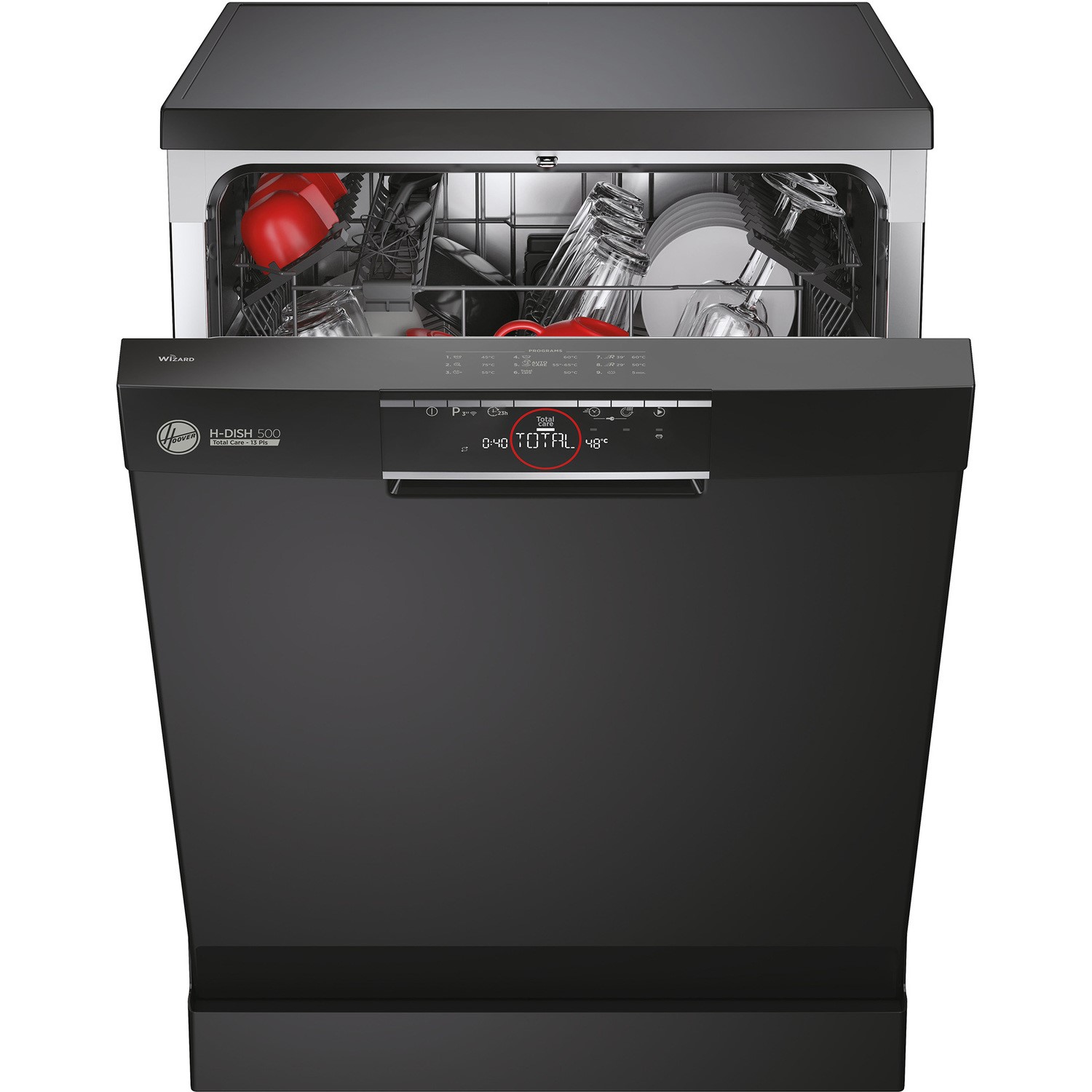 Hoover 13 Place Settings Freestanding Dishwasher Black HDPN2D360PB