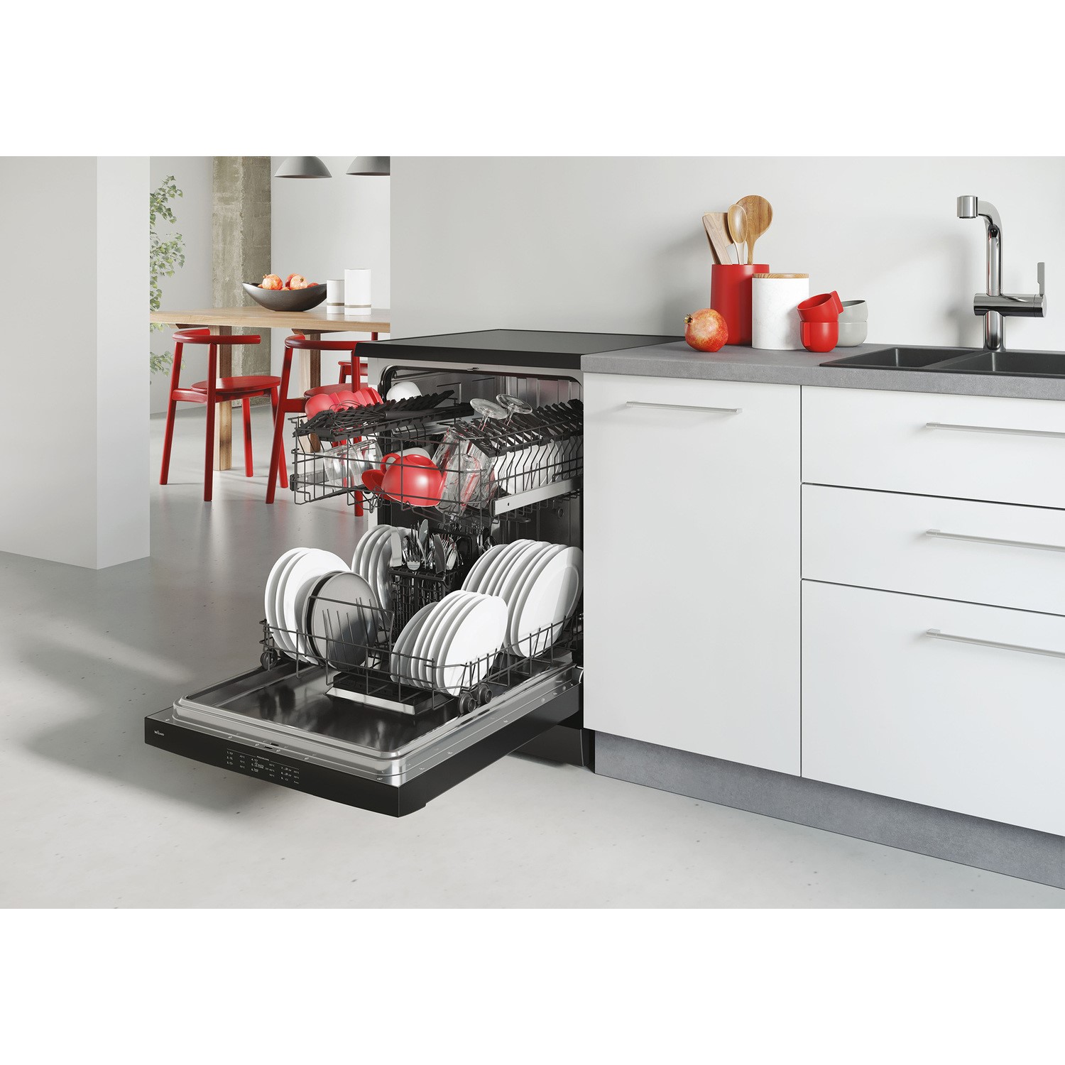 Hoover 13 Place Settings Freestanding Dishwasher Black HDPN2D360PB