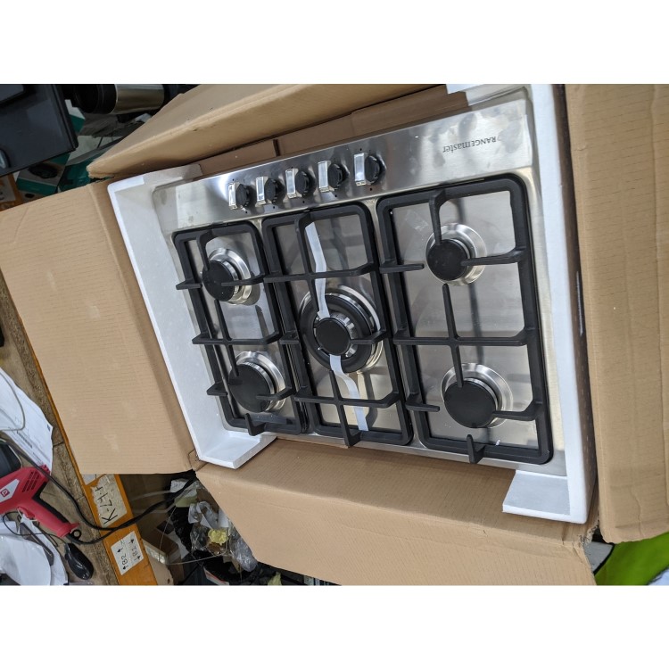 Refurbished Rangemaster RMB70HPNGFSS 68cm 5 Burner Gas Hob Stainless Steel