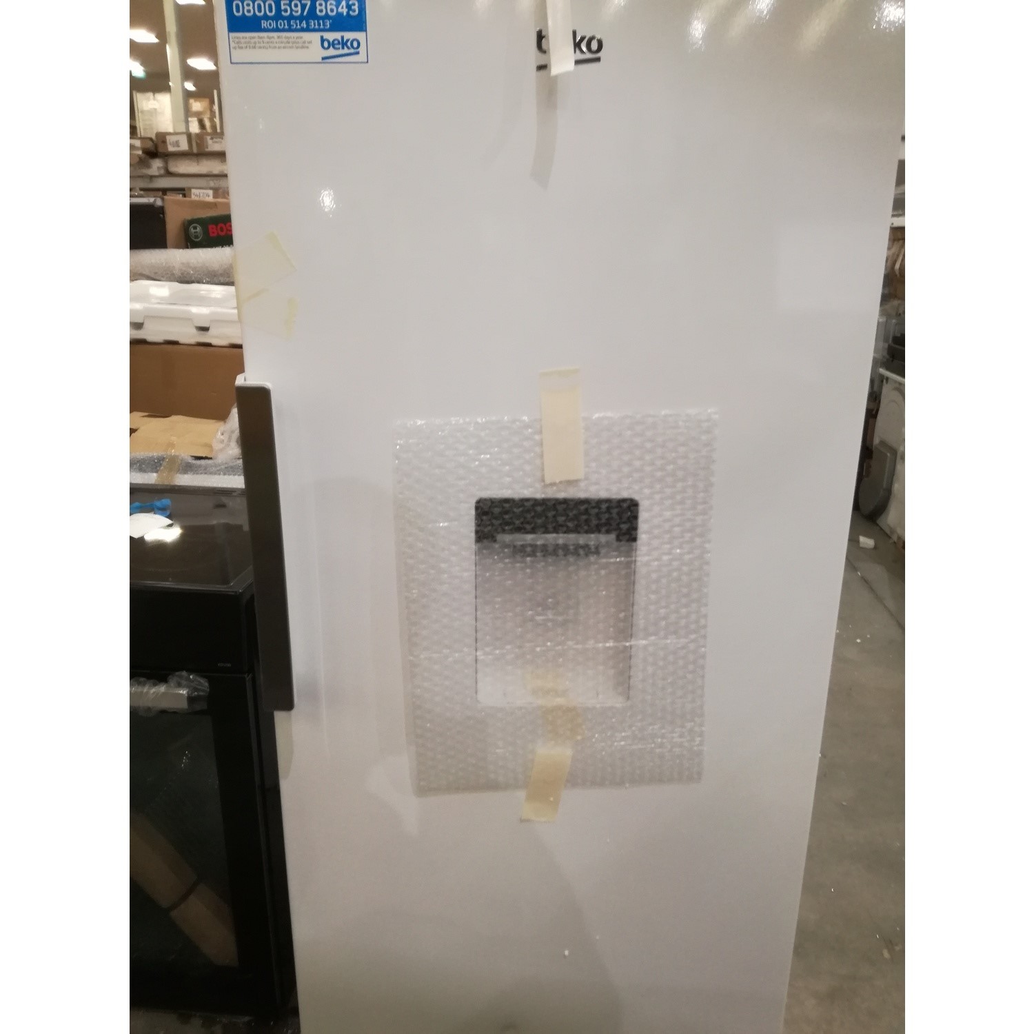 Refurbished Beko LSP3671DW Freestanding 359 Litre Larder Fridge With Water Dispenser White